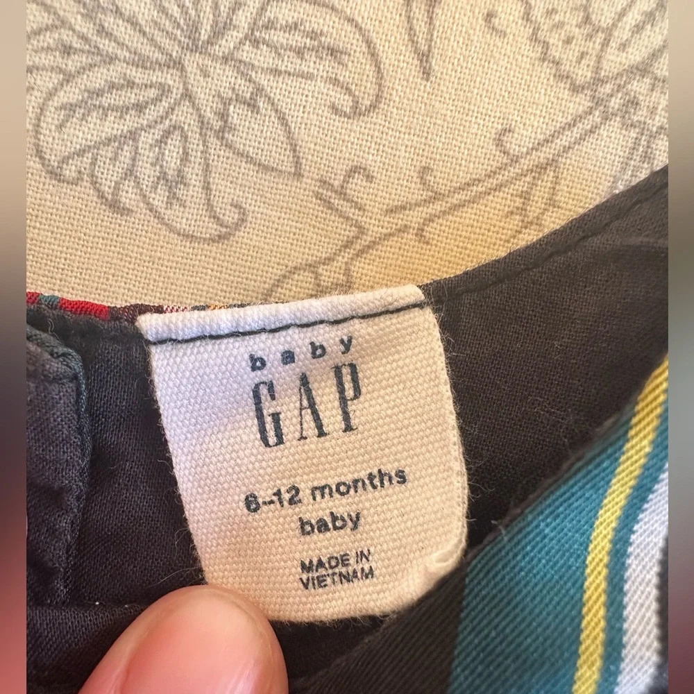 GAP Kids Plaid dress with Ruffle Accents 6-12 months